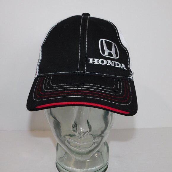 HONDA RPM X1000 Full Fit OS Adjustable Hat Cap Black White - Picture 3 of 11